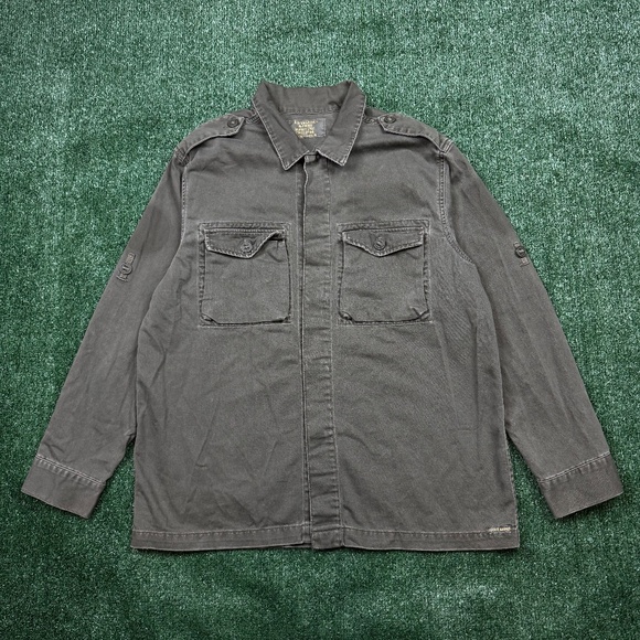 Lucky Brand Utility Shirt Jacket Men's Size XL Green Military Style Workwear - Picture 2 of 8